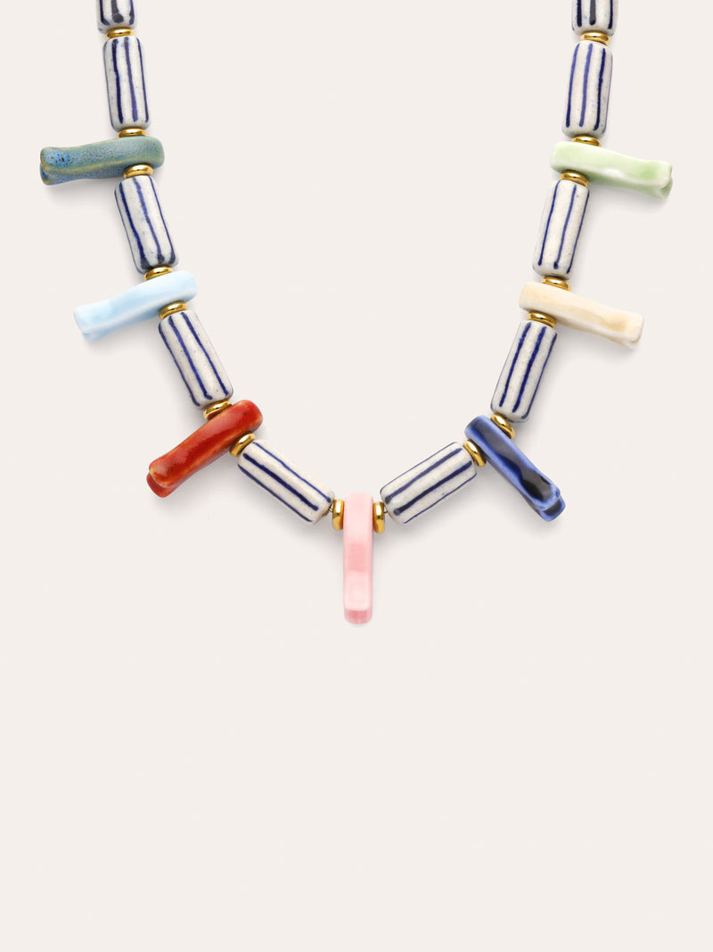 Collar Santorini Acero Baño Oro