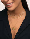 Crystal Summer Stainless Steel Gold Necklace