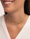 Collar Shells Acero Baño Oro