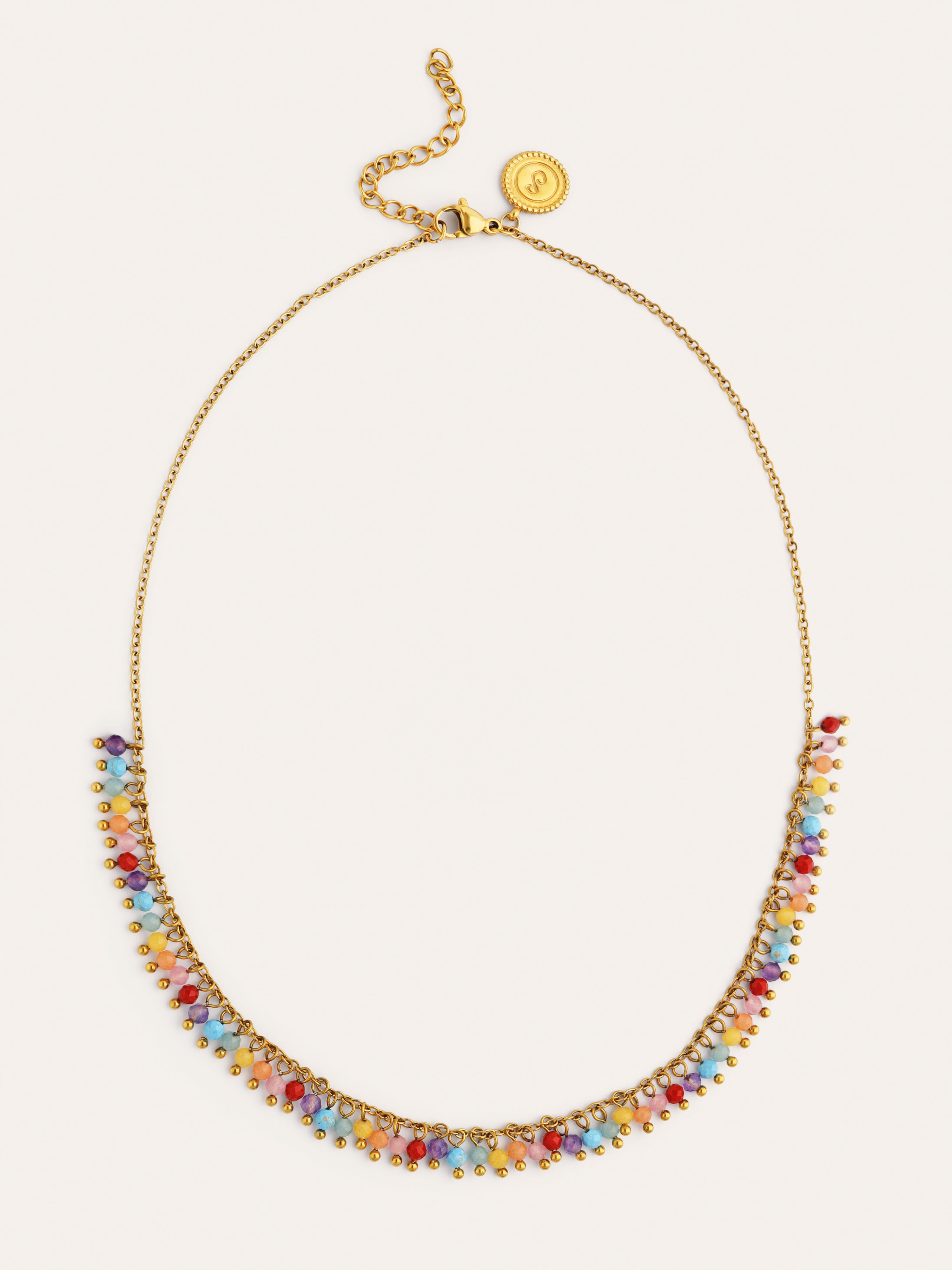 Shamira Full Stones Necklace Steel 18kt Gold Plated