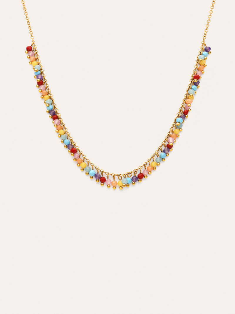 Shamira Full Stones Necklace Steel 18kt Gold Plated