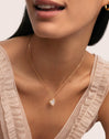 Collar Shell Heart Baño Oro