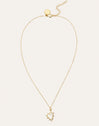 Collar Shell Heart Baño Oro