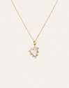 Collar Shell Heart Baño Oro
