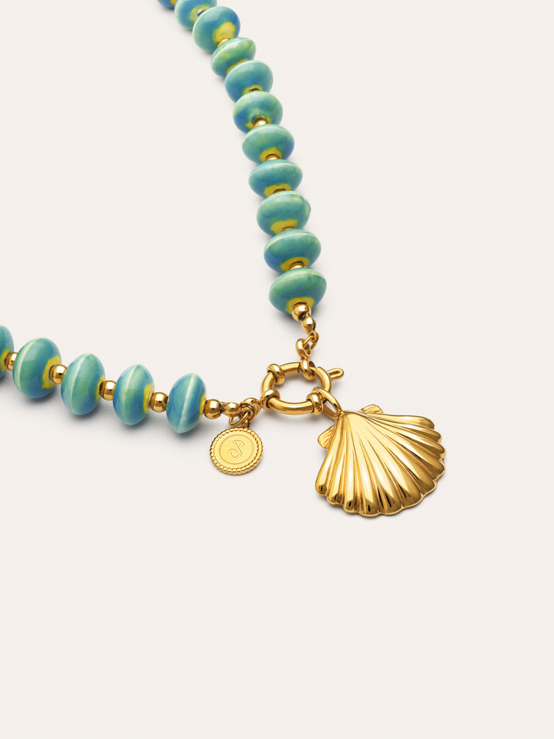 Collar Shelly Acero Baño Oro