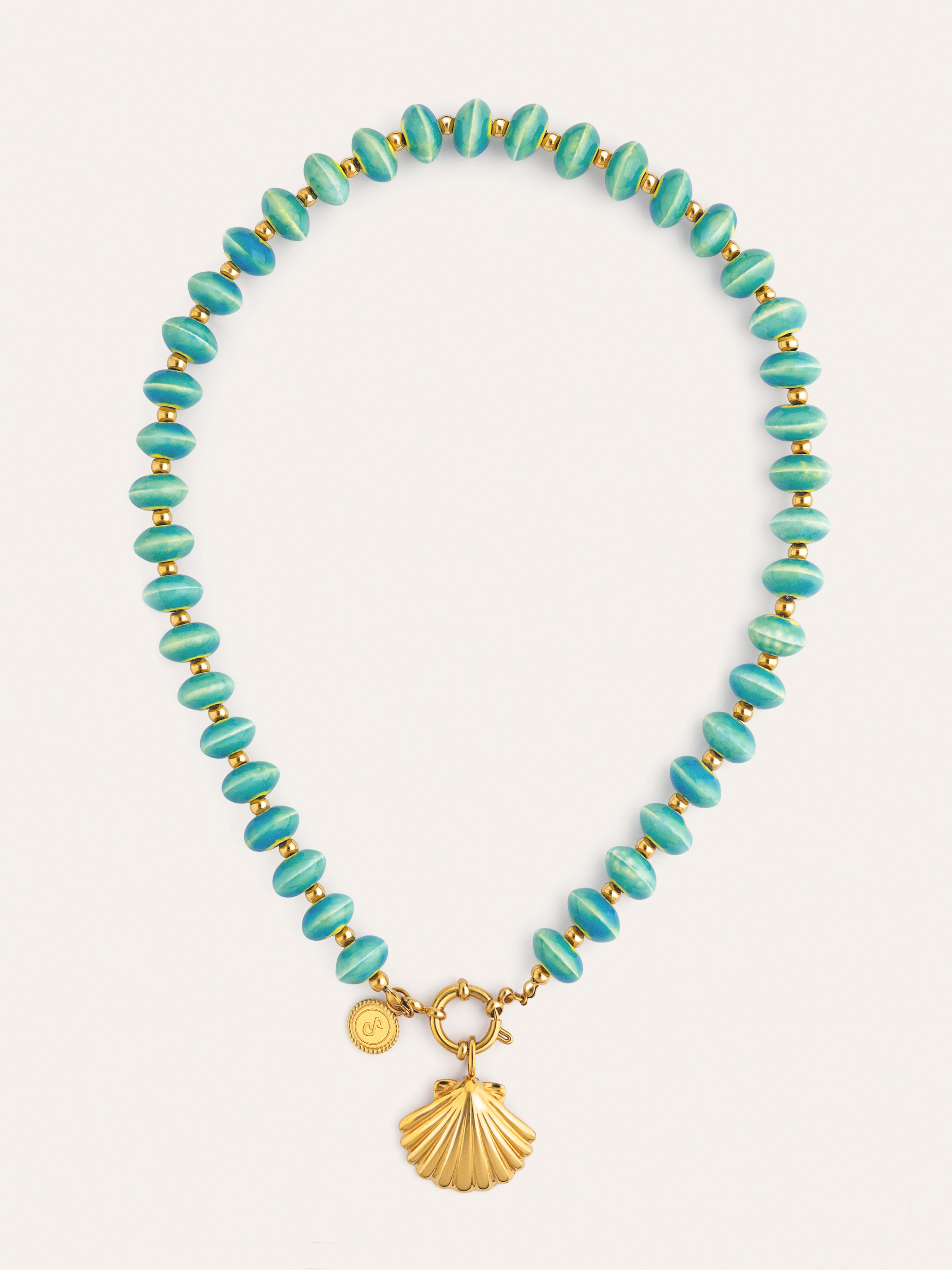 Collar Shelly Acero Baño Oro