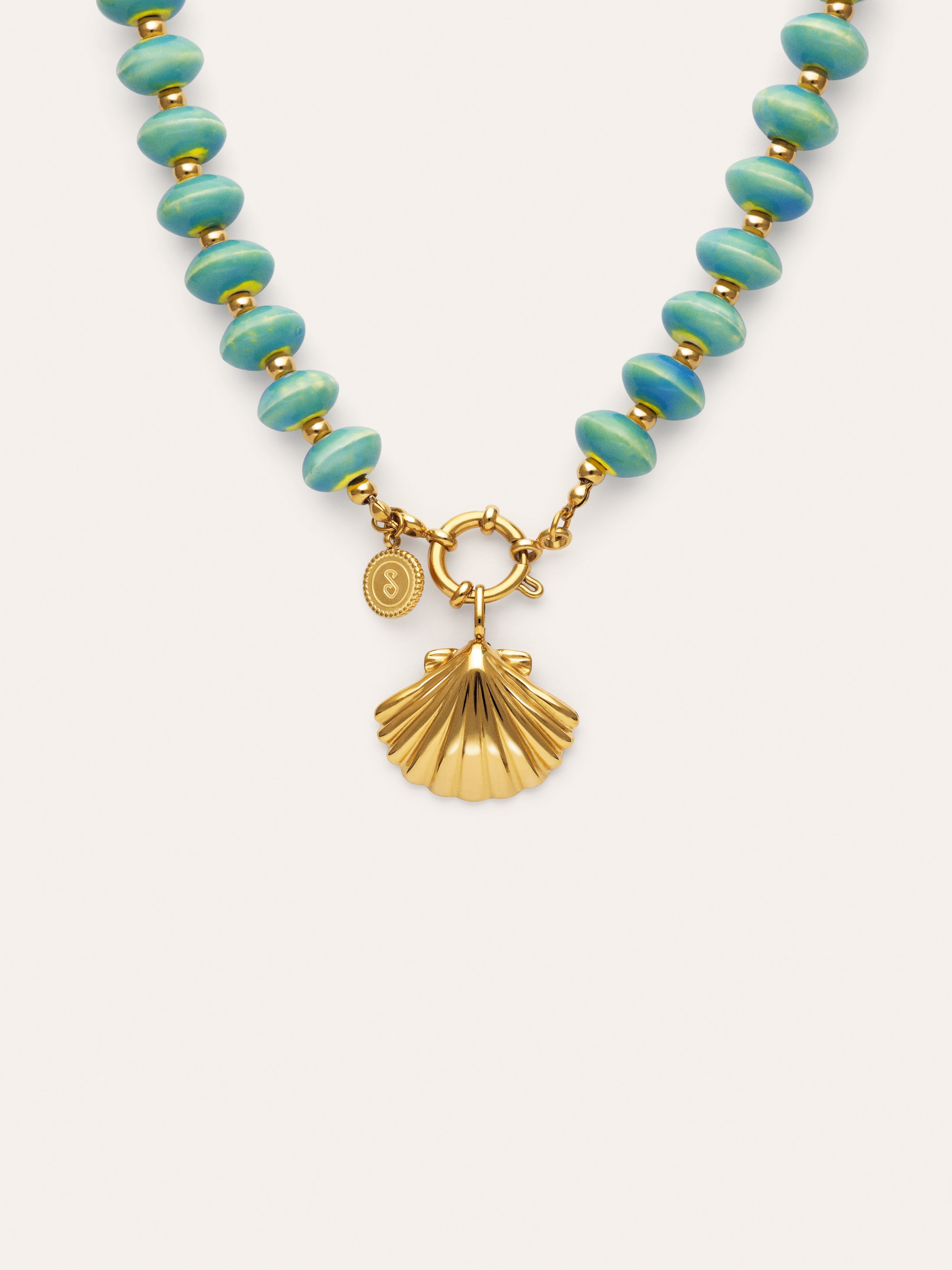 Collar Shelly Acero Baño Oro