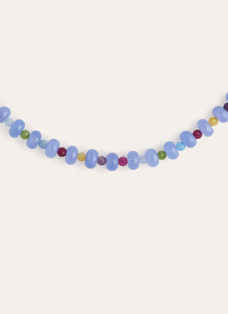 Collar Skycolor Stones Acero Baño Oro