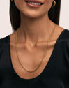 Collar Spinning Rope Chain Acero Baño Oro