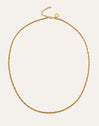 Collar Spinning Rope Chain Acero Baño Oro