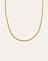 Collar Spinning Rope Chain Acero Baño Oro