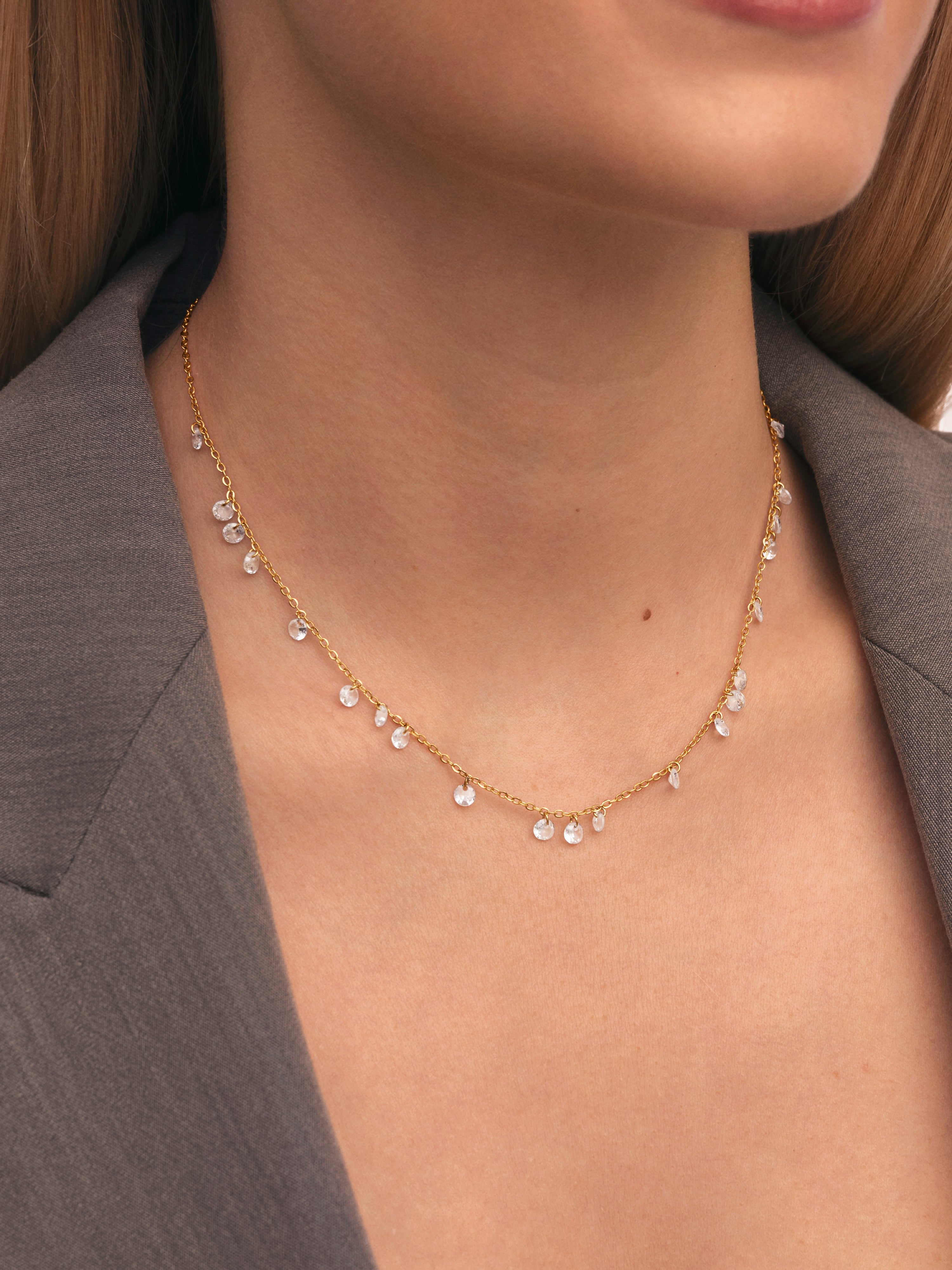 Starlight Stainless Steel Gold Necklace