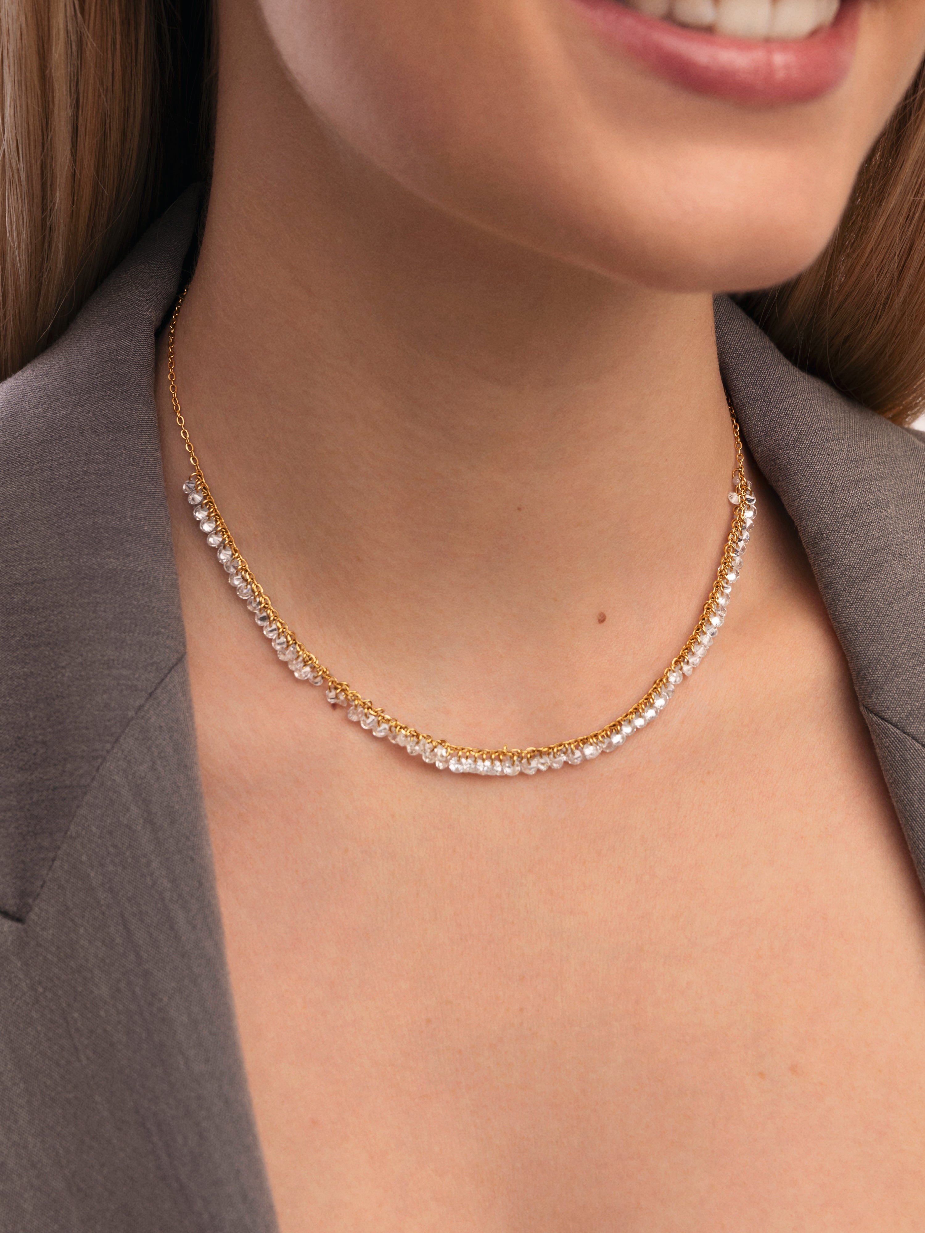Starlight Sky Stainless Steel Gold Necklace