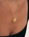 Sun Light Stainless Steel Gold Necklace