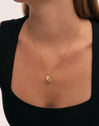 Sun Light Stainless Steel Gold Necklace