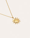 Sun Light Stainless Steel Gold Necklace
