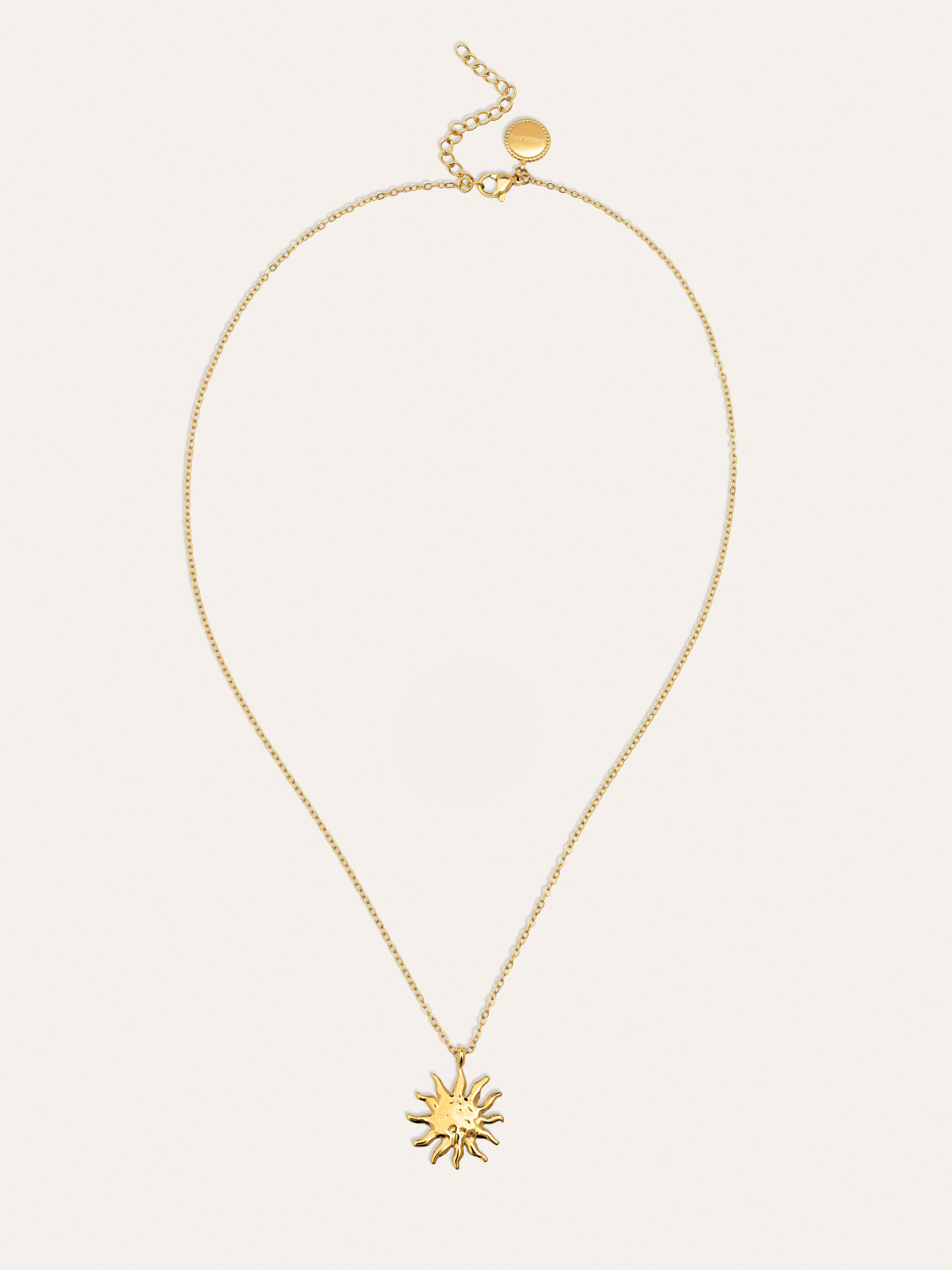 Sun Light Stainless Steel Gold Necklace