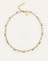 Collar Swing Dots Colors Enamel Acero Baño Oro