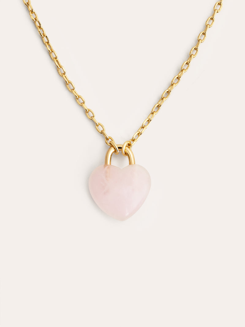 Sweet Heart Stone Gold Necklace