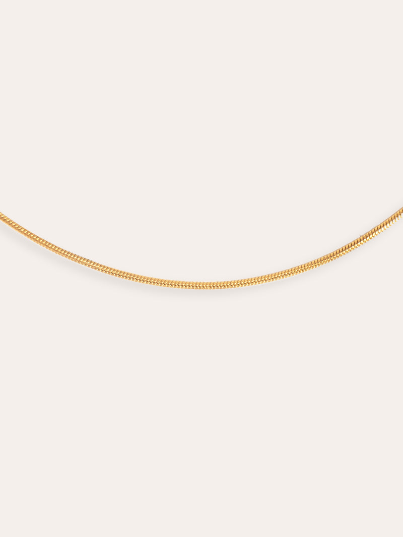 Collar Tail Acero Baño Oro