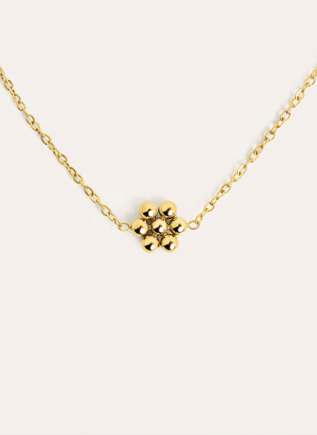 Tiny Daisy Stainless Steel Gold Necklace