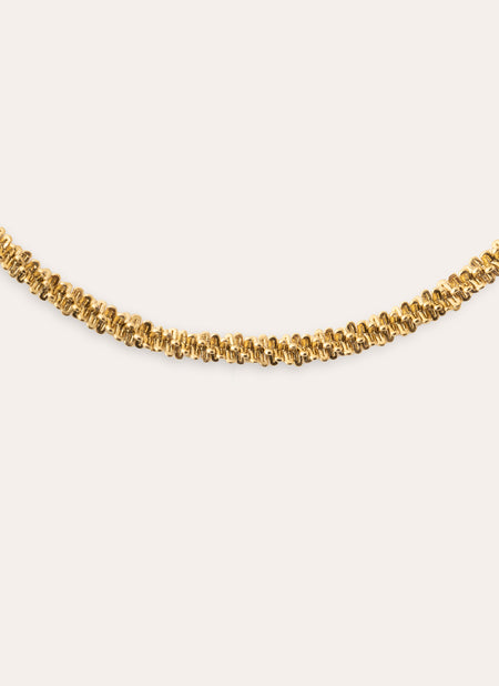 Tinsel Stainless Steel Gold Necklace