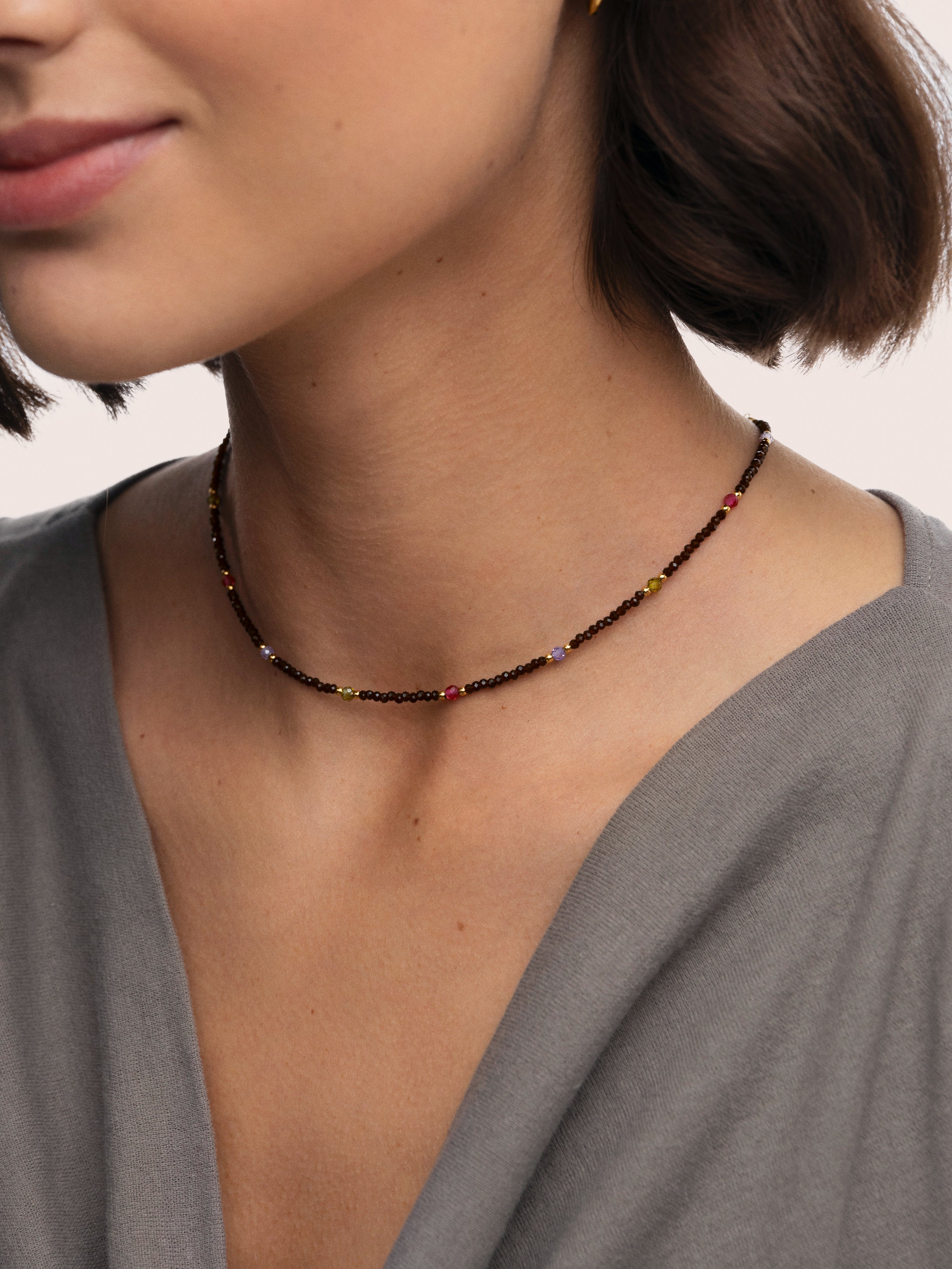 Collar Winter Glam Acero Baño Oro