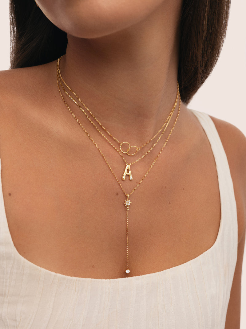 Collar Circles Twist Baño Oro