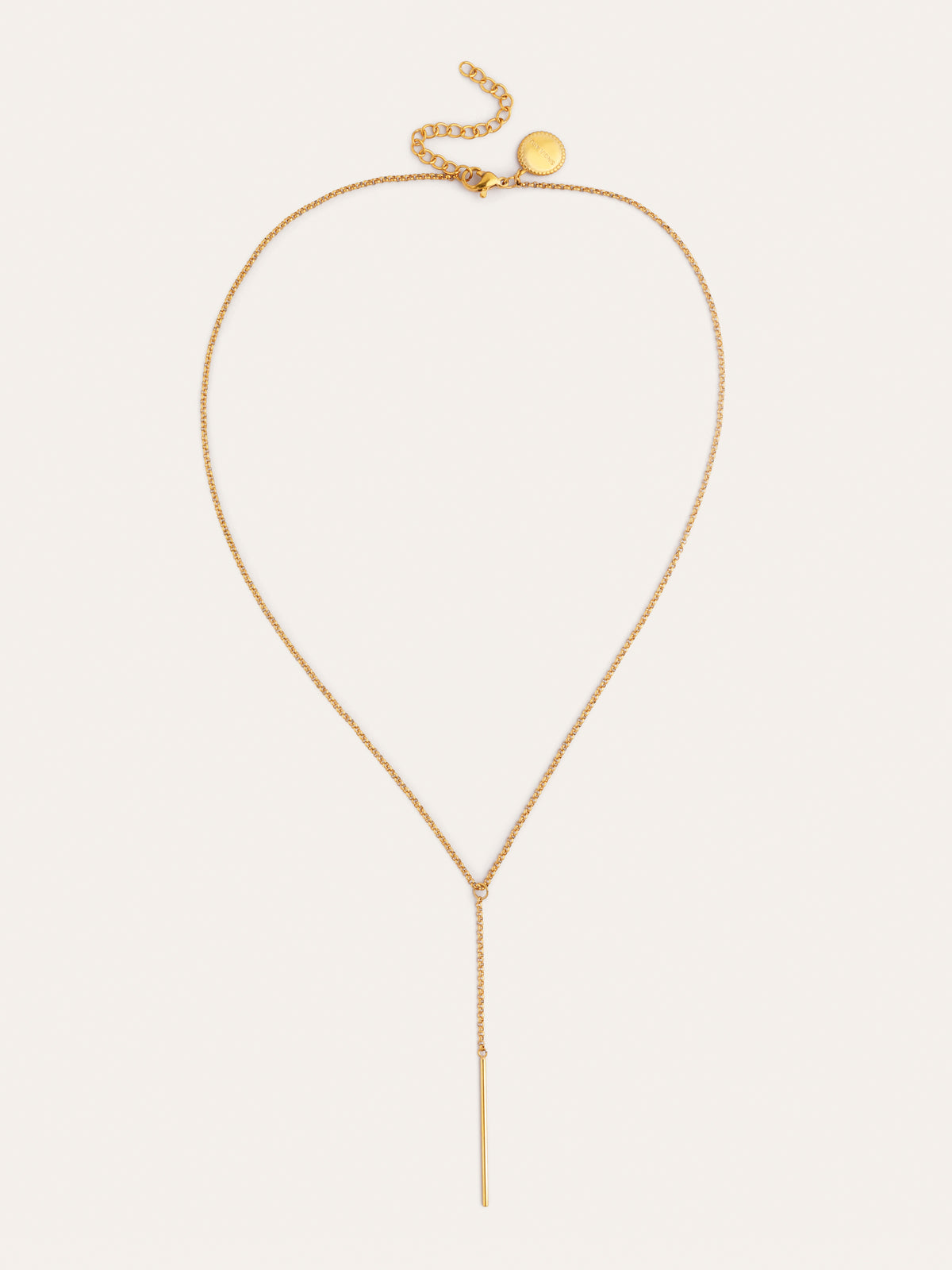 Steel Stick Y Necklace, Gold-Plated - vista 5