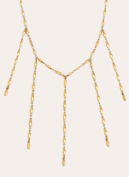 Zahara Stainless Steel Gold Necklace