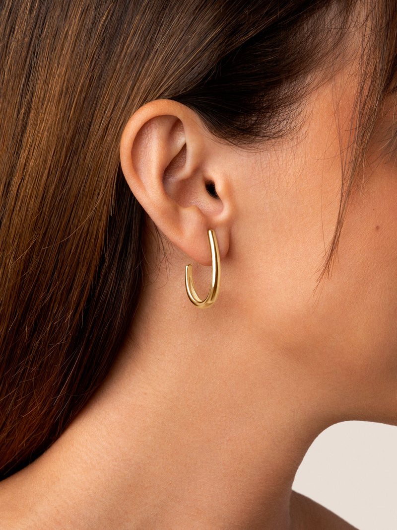Aby Gold Hoop Earrings