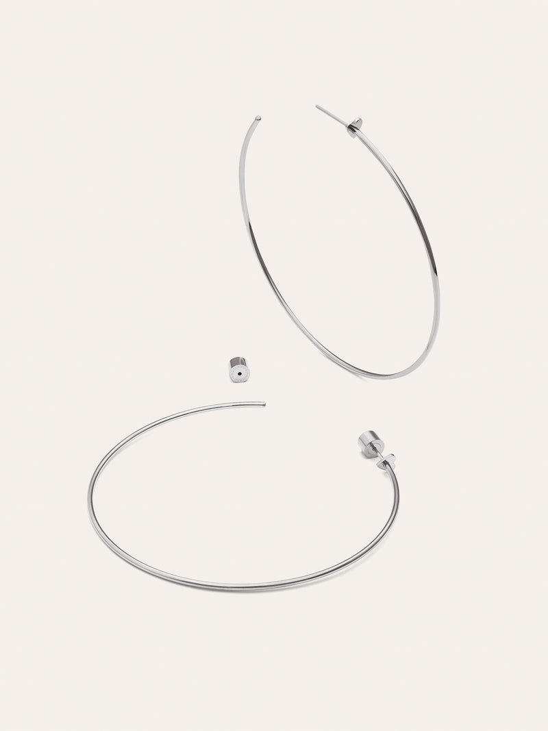 Ankara Heart XL Hoop Earrings Steel
