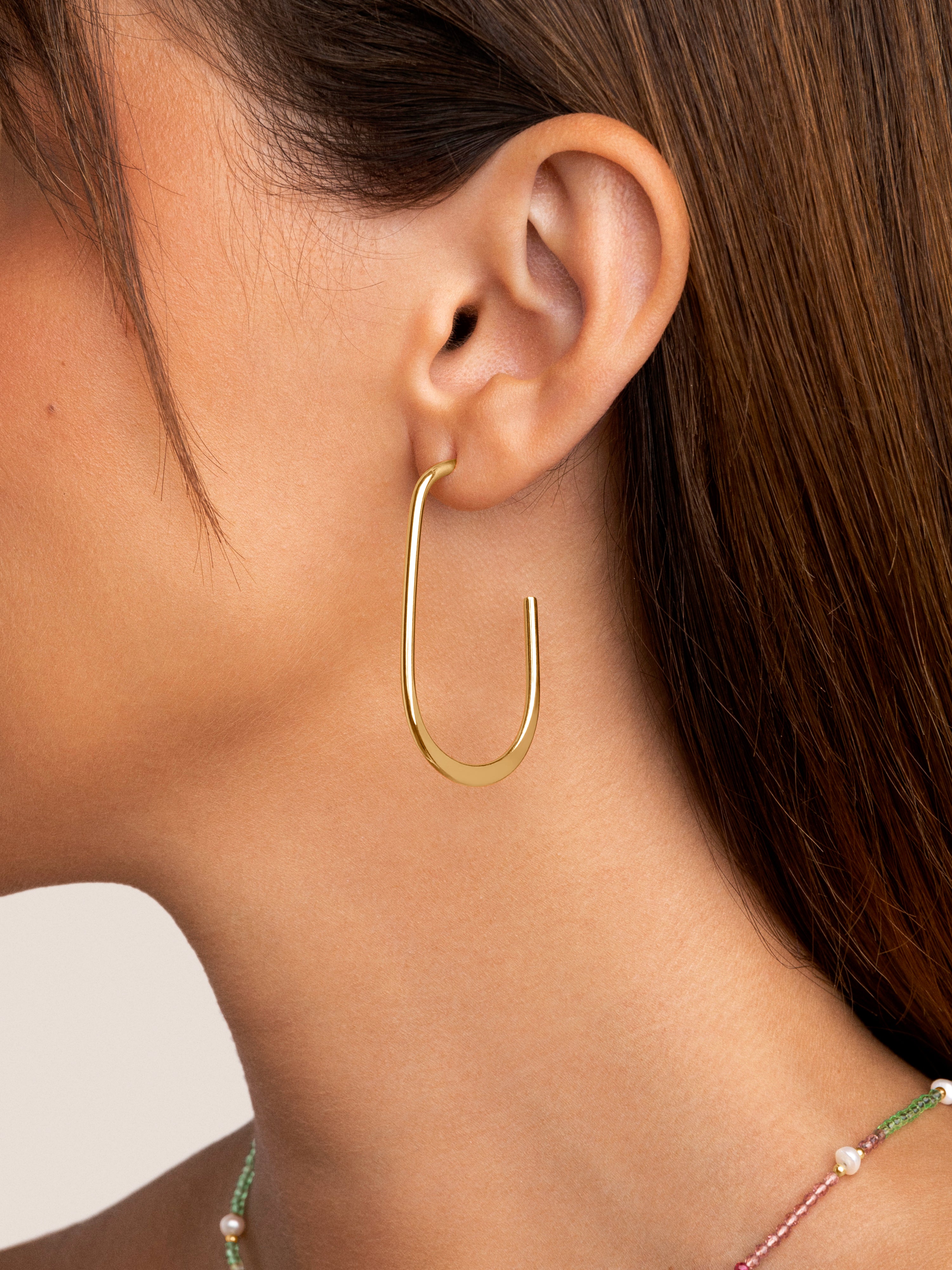 Abba Gold Hoop Earrings 