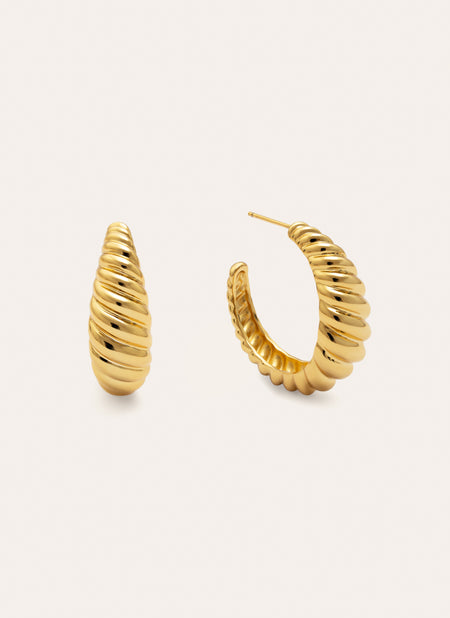 Pendientes Aro Cordelia Baño Oro