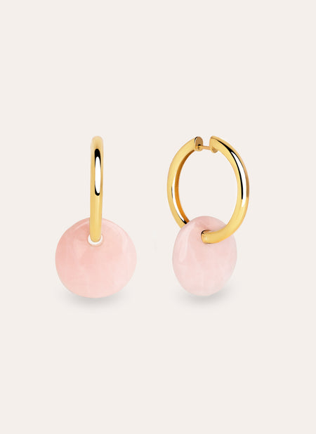 Carmen Amulet Rose Gold Hoop Earrings