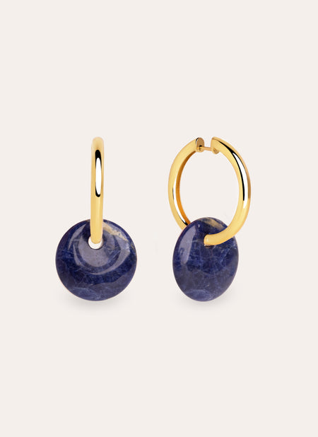 Carmen Amulet Turquoise Gold Earrings