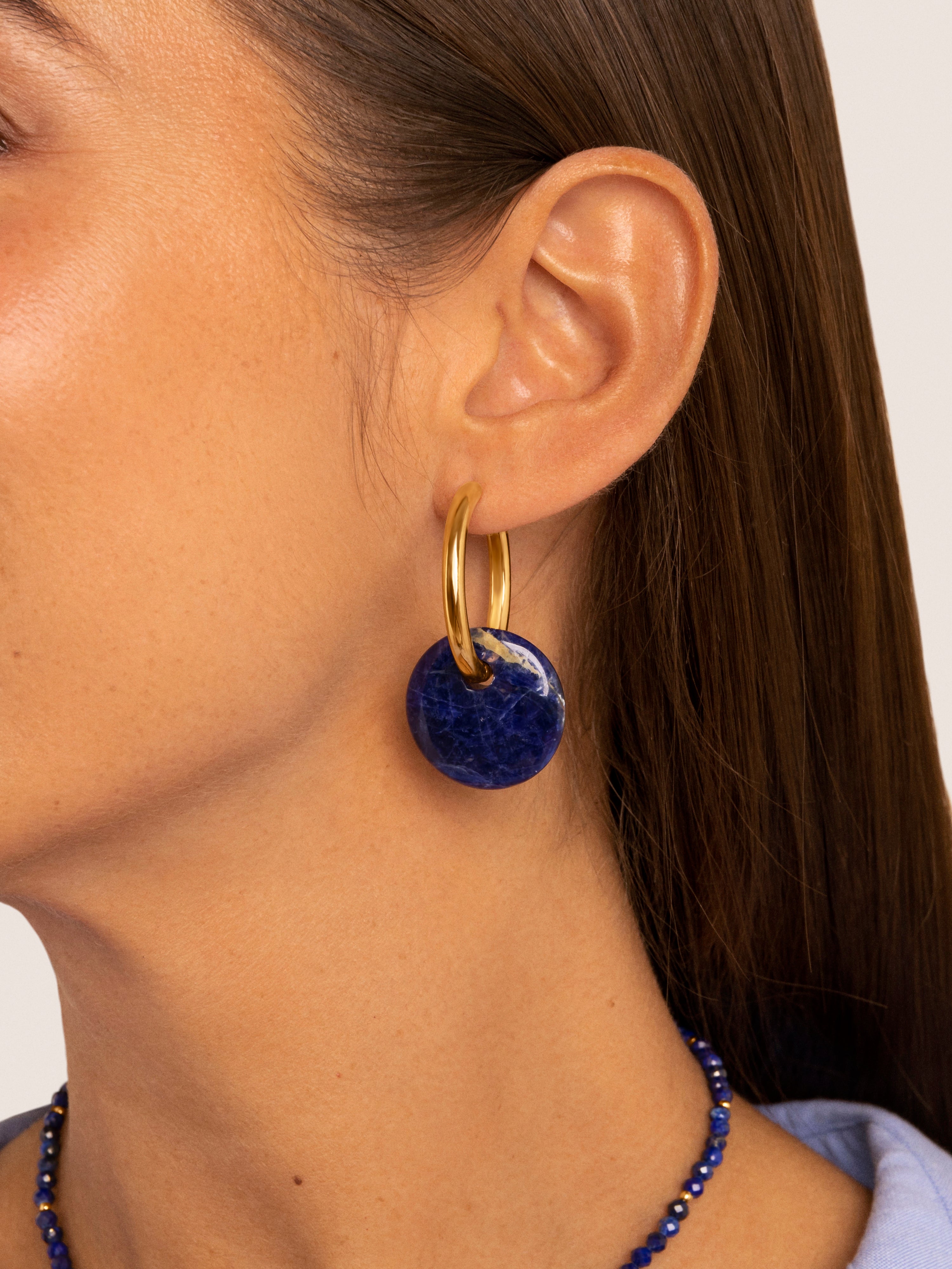 Carmen Amulet Turquoise Gold Earrings