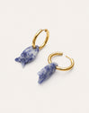 Pendientes Aro Carmen True Pez Acero Baño Oro