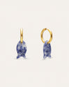 Pendientes Aro Carmen True Pez Acero Baño Oro