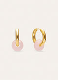 Carmen True Rose Hoop Earrings Steel Gold Plated