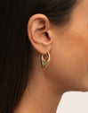 Pendientes Aro Flat Cordelia Baño Oro