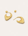 Pendientes Aro Flat Cordelia Baño Oro