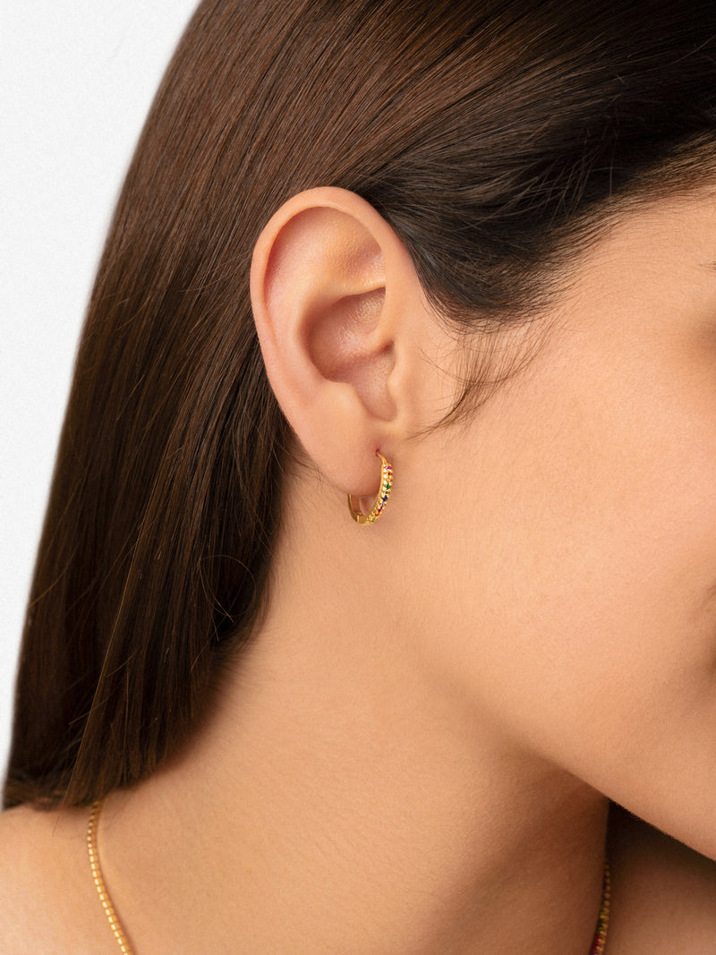 Pendientes Aro L Colors Baño Oro