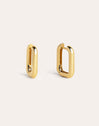 Mini Pipe Gold Hoop Earrings 