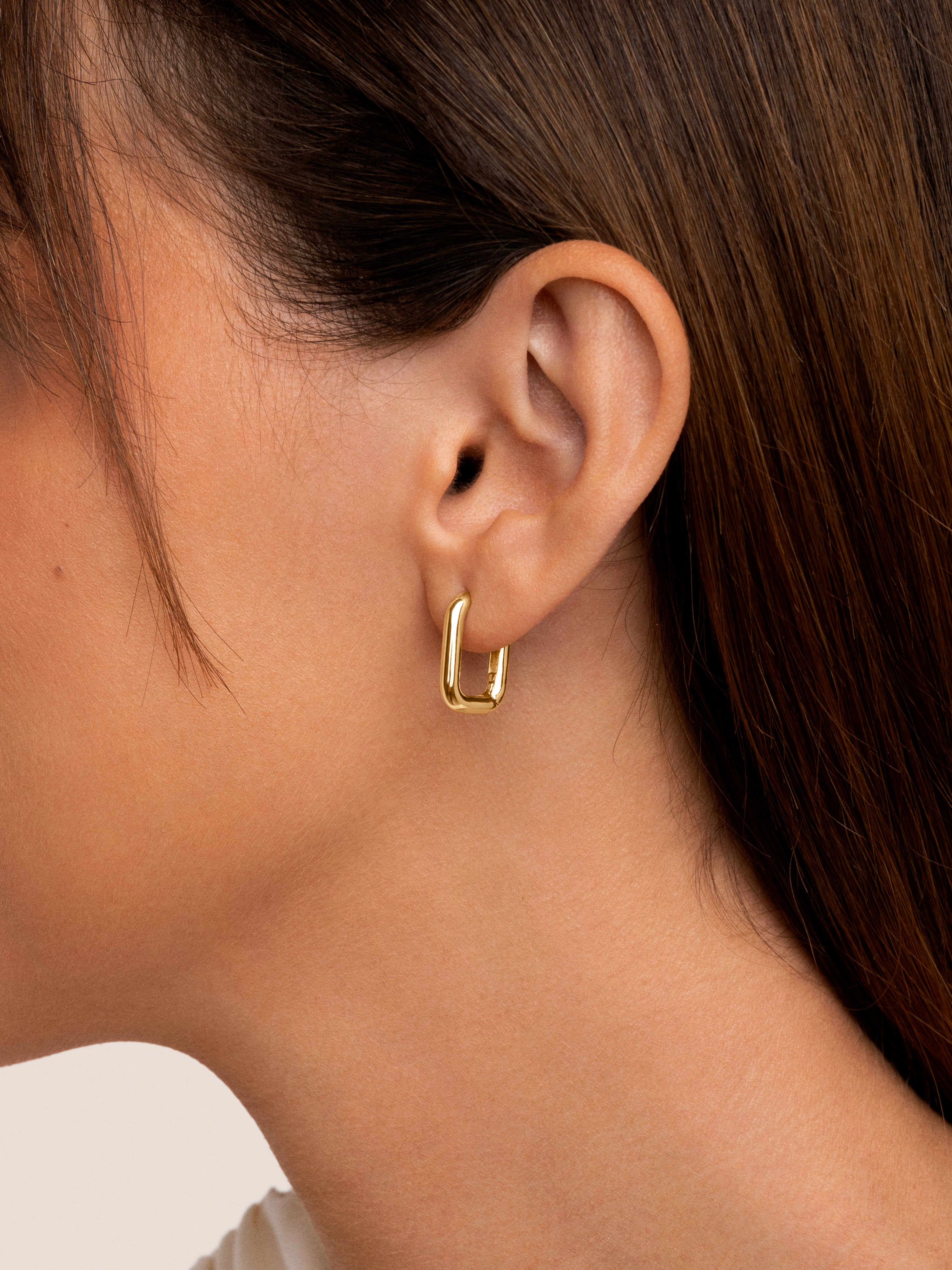 Hoop Earrings Mini Pipe Gold Plated | SINGULARU