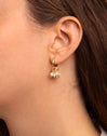 Amulet Pearls Gold Hoop Earrings 