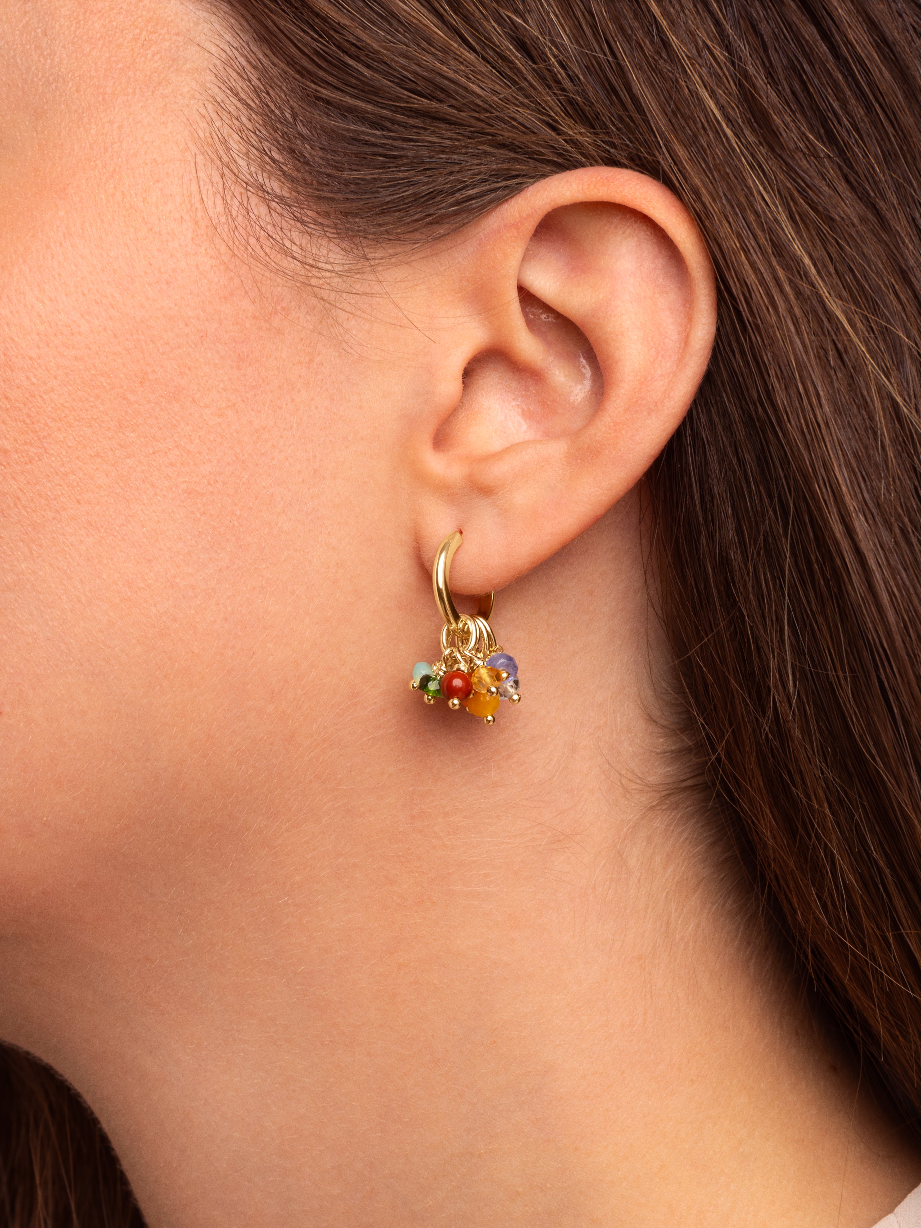 Amulet True Colors Gold Hoop Earrings 