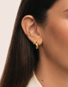 Mini Twist Stainless Steel Gold Hoop Earrings