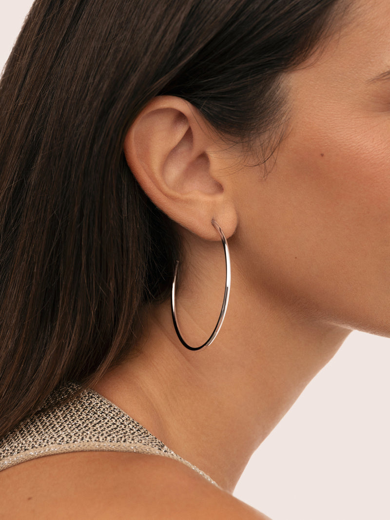 Ankara Stainless Steel Hoop Earrings