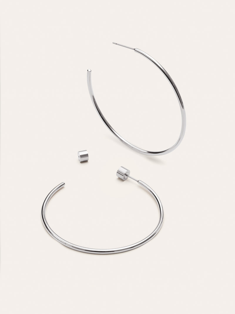 Ankara Stainless Steel Hoop Earrings